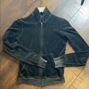 Vintage Brown Velour Juicy Couture zip up jacket